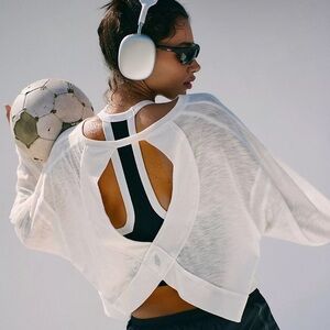 Free people FP movement my time layer open back crop top